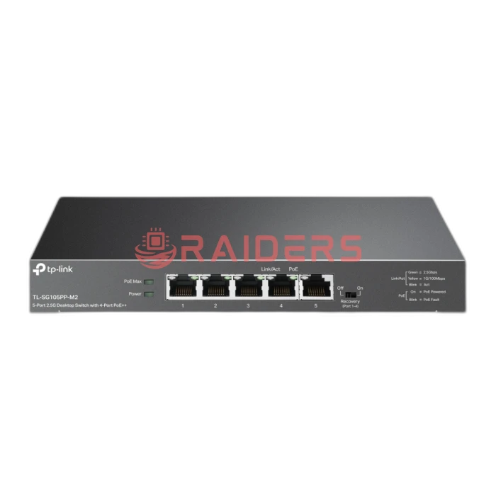 TP-Link TL-SG105PP-M2 5-Port 2.5G Desktop Switch with 4-Port PoE++, 123W