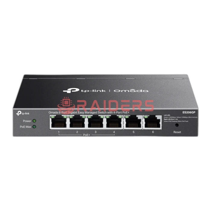 TP-Link Omada ES206GP 6-Port Gigabit Easy Managed Switch with 4-Port PoE+